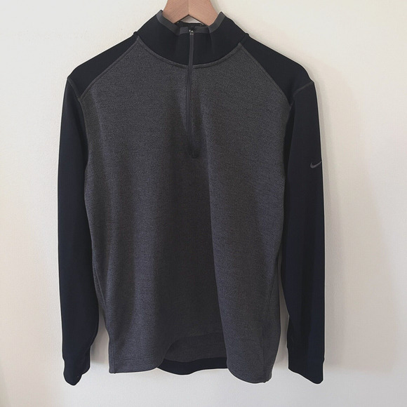Nike Golf Tour Performance Dri-Fit Men's Gray/Black 1/4 Zip Pullover Size Medium - Picture 1 of 6